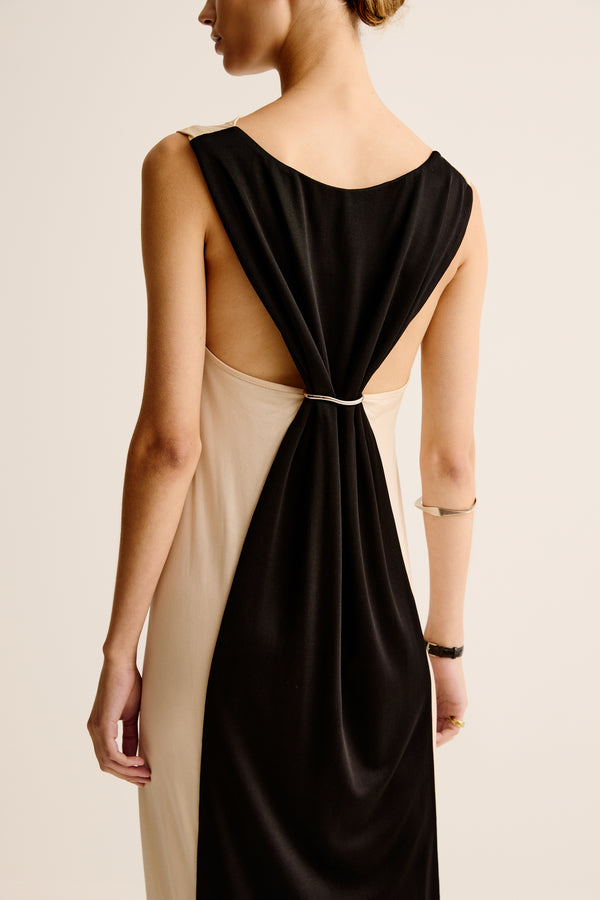 Esse Studios Maca Duo Dress - Macadamia / Black