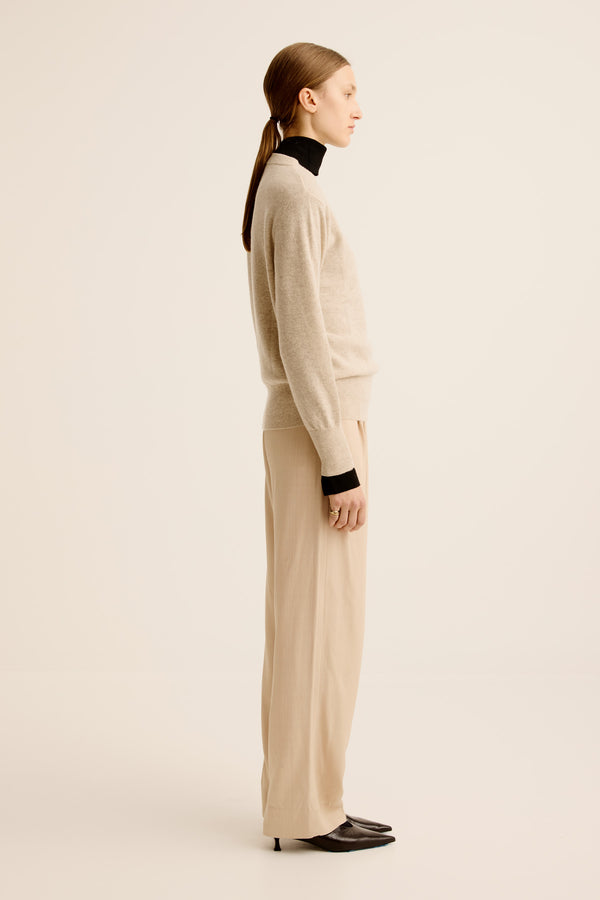 Esse Studios Mari Cashmere Crew Sweater - Oat Marle