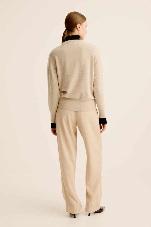 Esse Studios Mari Cashmere Crew Sweater - Oat Marle
