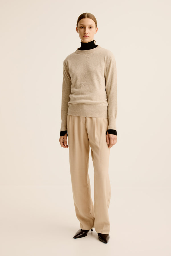 esse studios Mari Cashmere Crew Sweater - Oat Marle