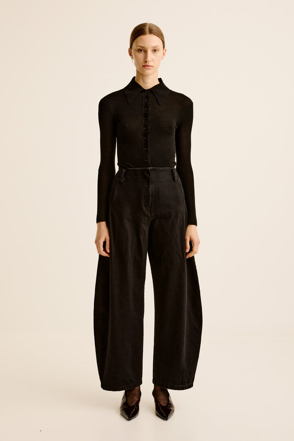 esse studios Meki Cocoon Jeans - Washed Black