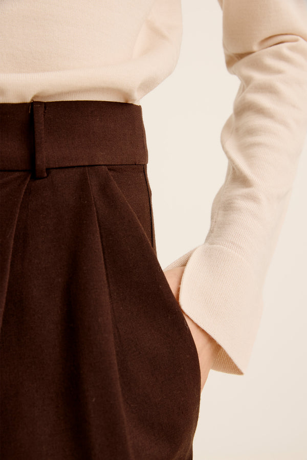 Esse Studios Onus Tailored Trousers - Espresso