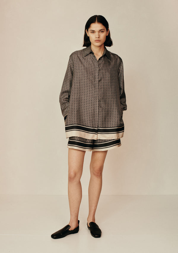 Esse Studios Signat Silk Gathered Shorts