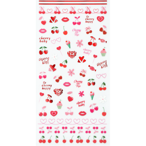 essence cosmetics SO CHERRY happy cherry scented nail stickers