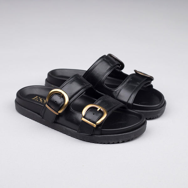 Esska Amelie Black Flat Sandal