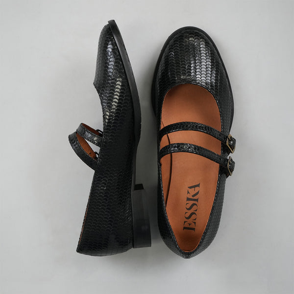 Esska Anya WIDE Black Flat Shoe