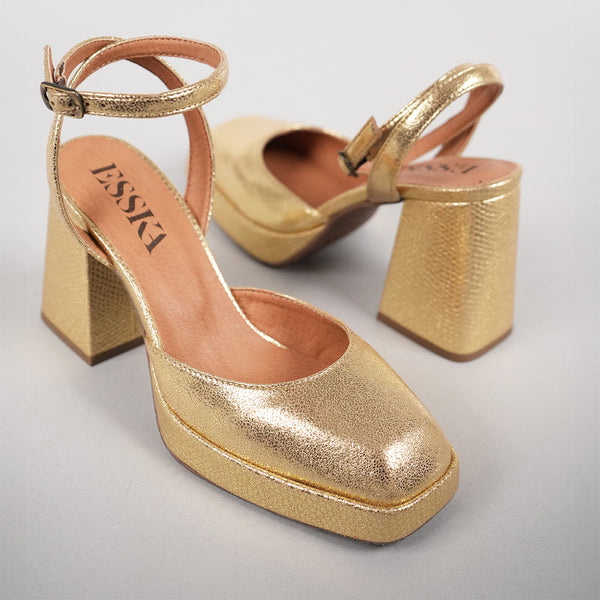 Esska Barbara Vegan Gold High Heel Shoe