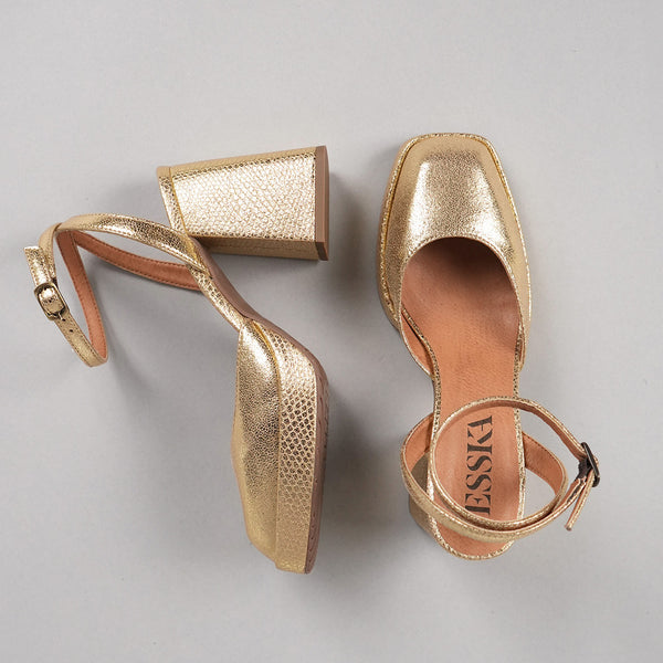 Esska Barbara Vegan Gold High Heel Shoe