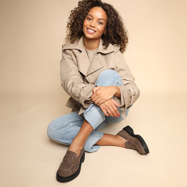 esska Ben Leopard Baby Chunky Flat Loafer