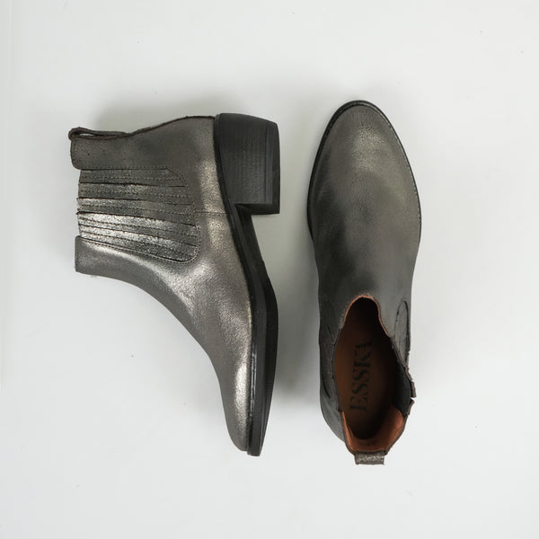 Esska Bettina Gunmetal Low Heel Boot