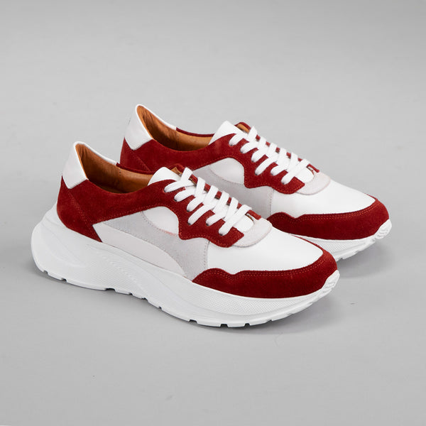 Esska Carteira White + Berry Trainer