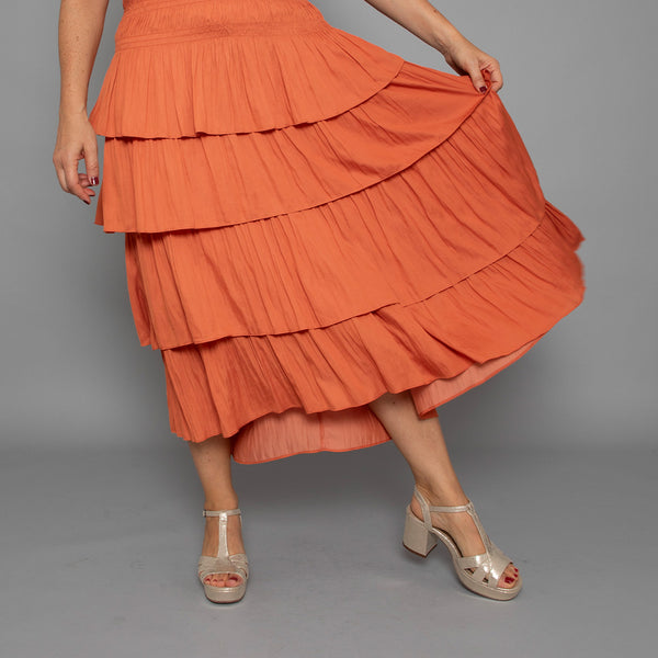 esska Charlie Vegan Platinum Mid Heel T-Bar Sandal