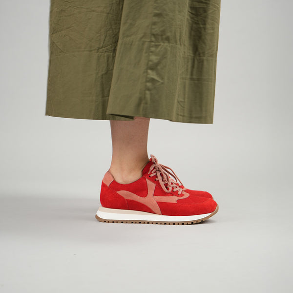 Esska Cinda Red Suede Trainer