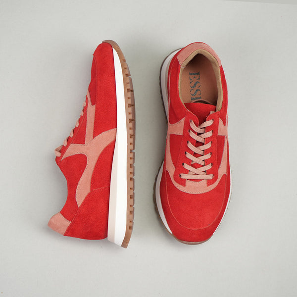 Esska Cinda Red Suede Trainer