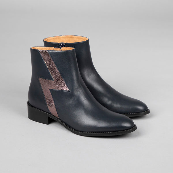 Esska Dara Navy Flat Boot