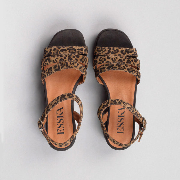 Esska Ellie Leopard Flat Platform Sandal