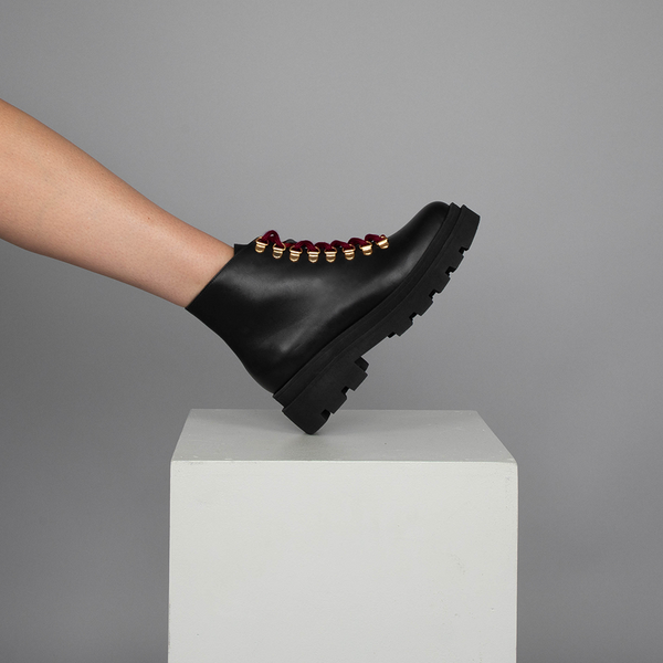 Esska Estelle Black Chunky Flat Boot
