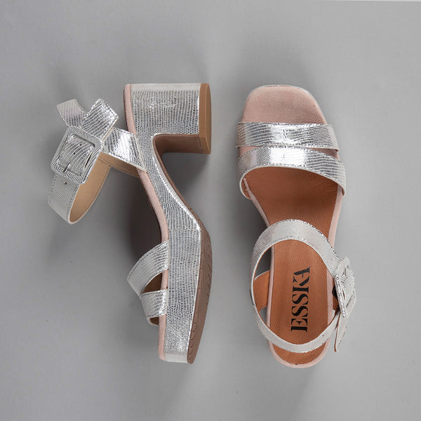 Esska Flora Silver Mid Sandal