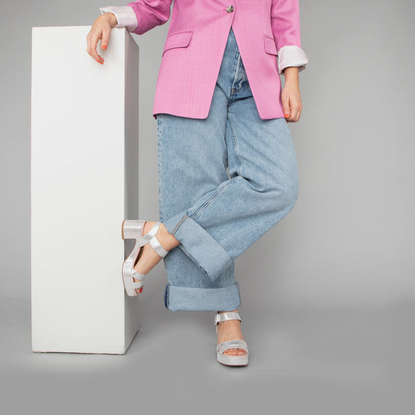 esska Flora Silver Mid Sandal