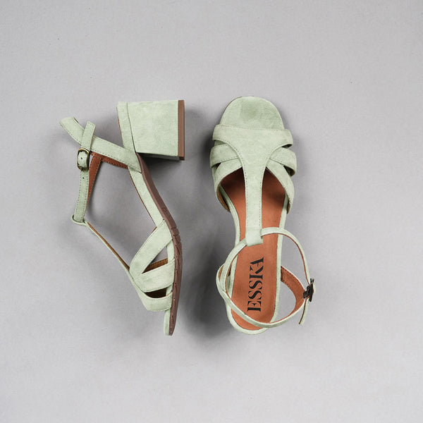 Esska Gabby WIDE Mint Low Heel Sandal