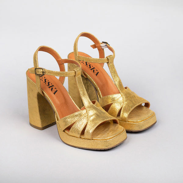Esska Gaia Gold High Heel Sandal