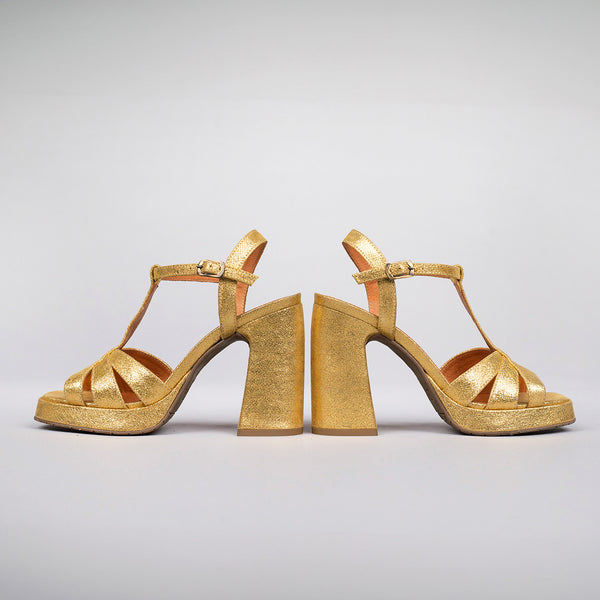 Esska Gaia Gold High Heel Sandal