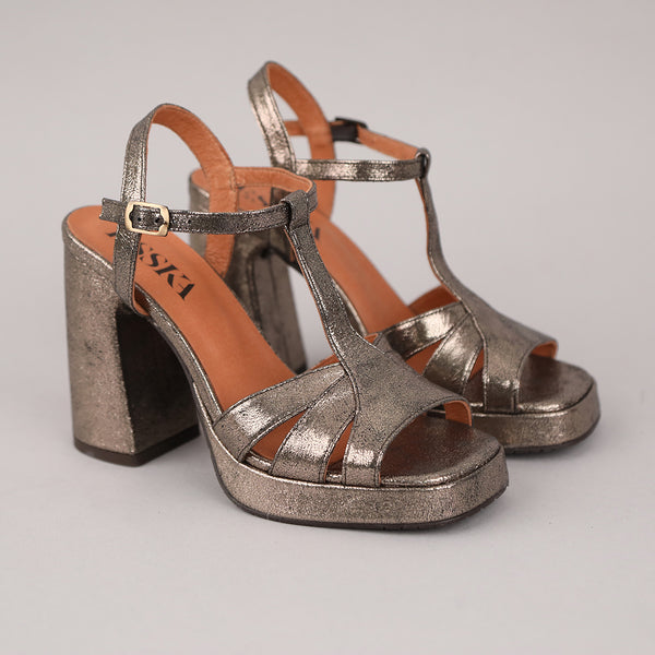Esska Gaia Metallic Iron High Heel Sandal