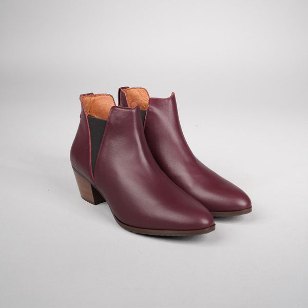 Esska Ginny Wine Low Heel Boot