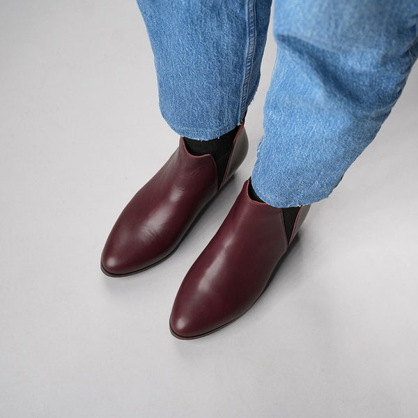 Esska Ginny Wine Low Heel Boot