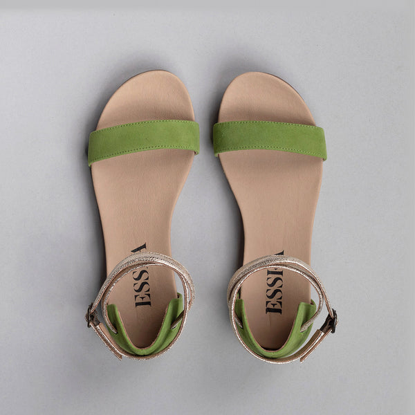 Esska India Moss Flat Sandals