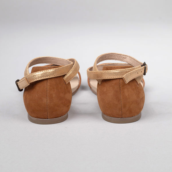 Esska India Tan Flat Sandals