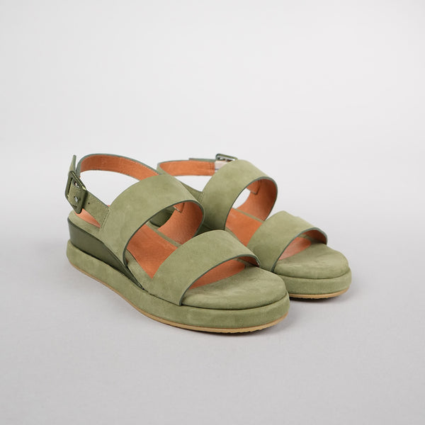 Esska Keira Green Flat Platform Sandal