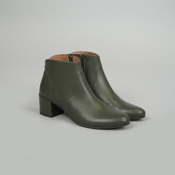 Esska Kiana Khaki Ankle Low Heel Boot