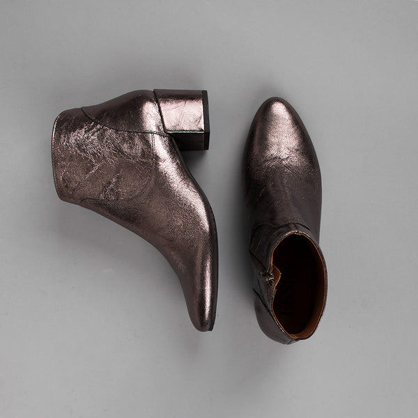 Esska Kiana Metallic Vari Low Heel Ankle Boot