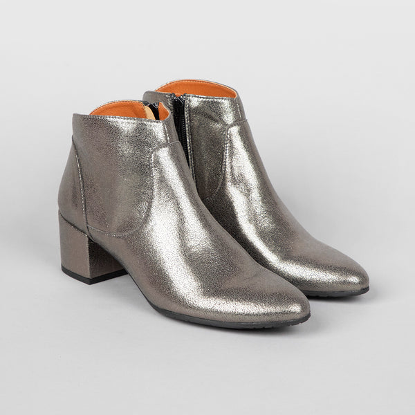 Esska Kiana Vegan Gunmetal Low Heel Boot