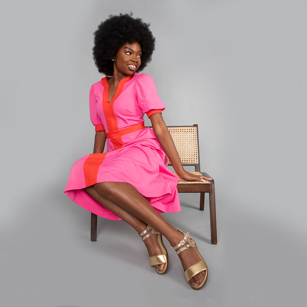 esska Linda Vegan Metallic Trio Flat Sandal