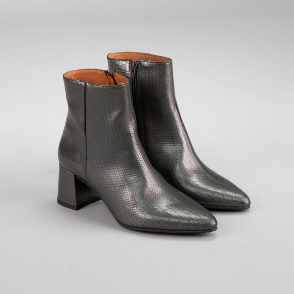Esska Lorna Metallic Smoke Mid Heel Boot