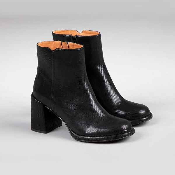 Esska Mariana Black Metallic High Heel Boot