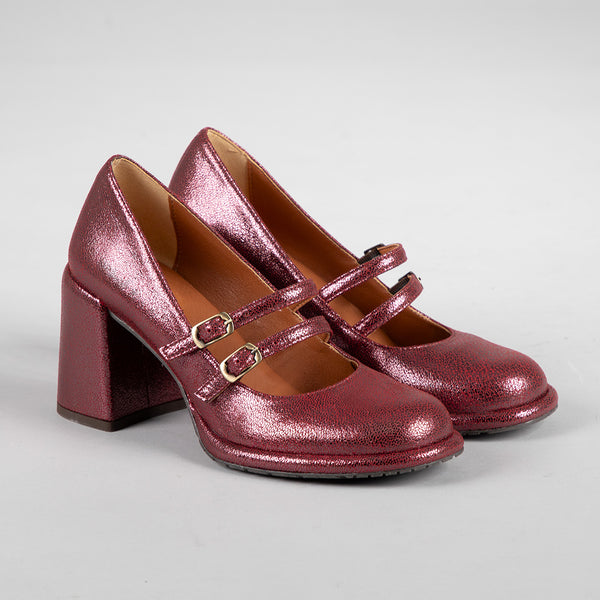 Esska Maya Vegan Wine Mid Heel Shoe