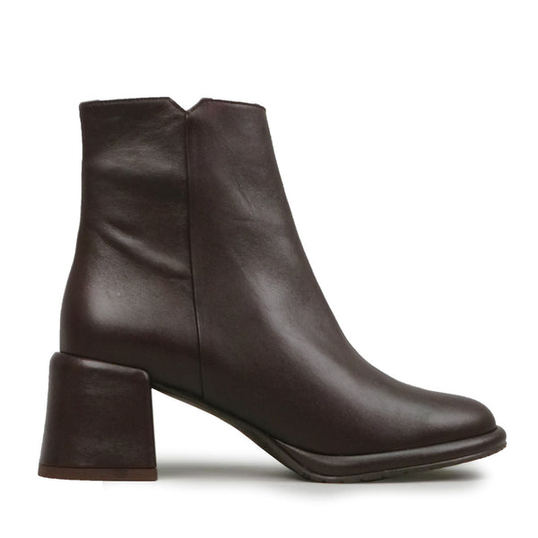 Esska Mona Dark Brown Low Heel Ankle Boot