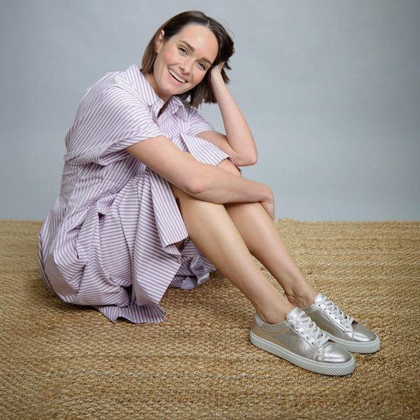 esska Nano Vegan Silver Trainer