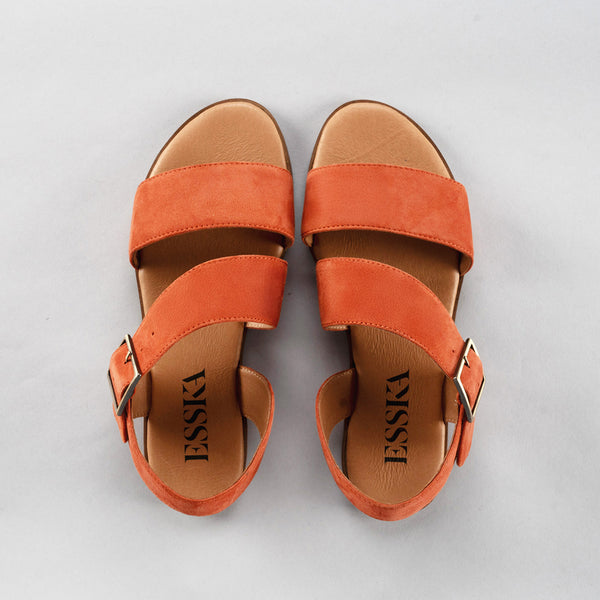 esska Nicole Rust Flat Sandal