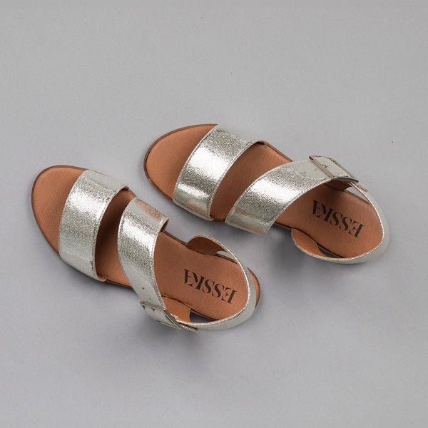 Esska Nicole Vegan Silver Flat Sandal