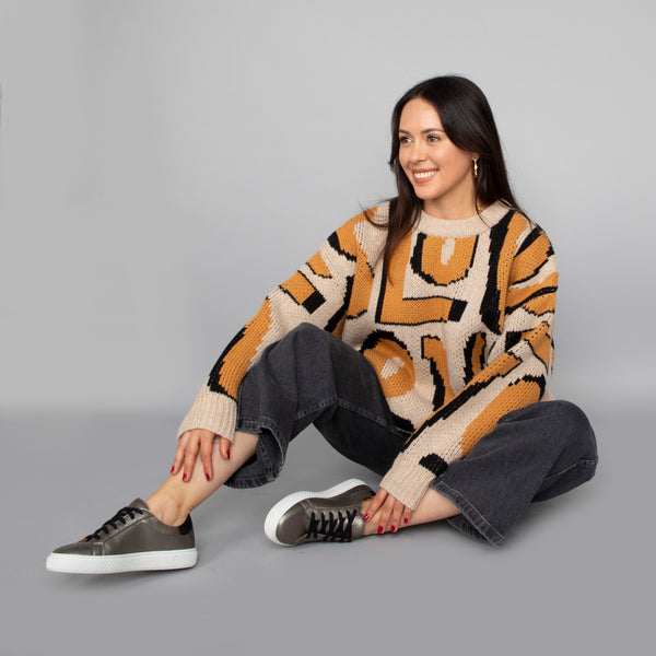 Esska Nola Vegan Gunmetal Trainer