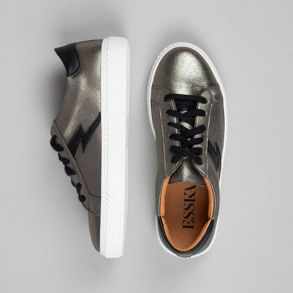 Esska Nola Vegan Gunmetal Trainer