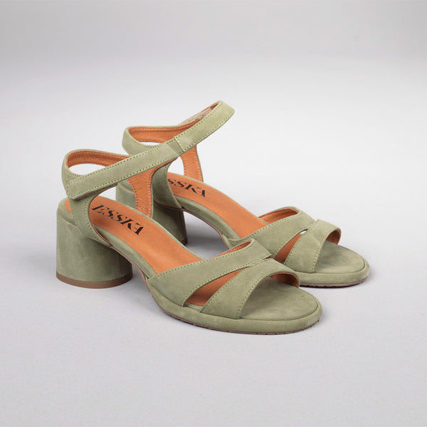 Esska Olivia Green Low Heel Sandal