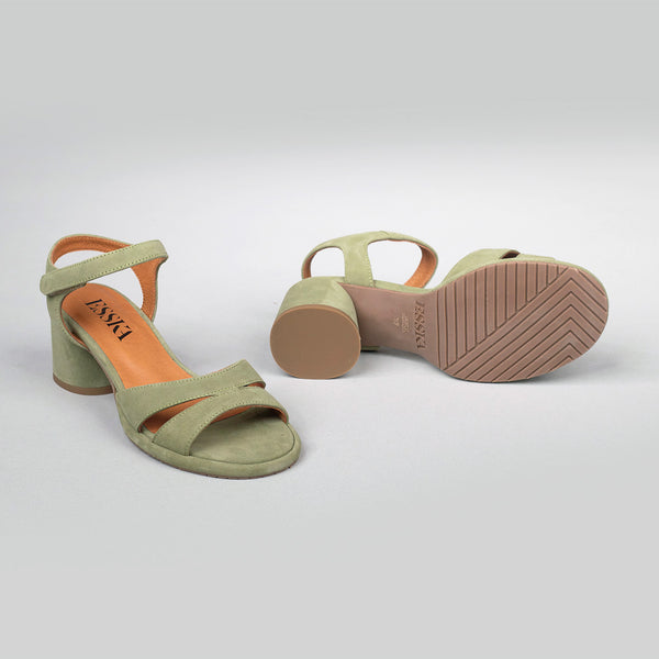 Esska Olivia Green Low Heel Sandal