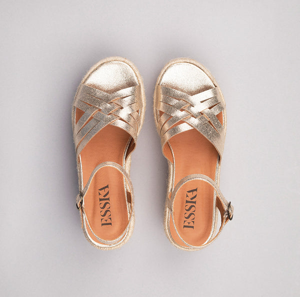 Esska Rachel Vegan Platinum Platform Sandal