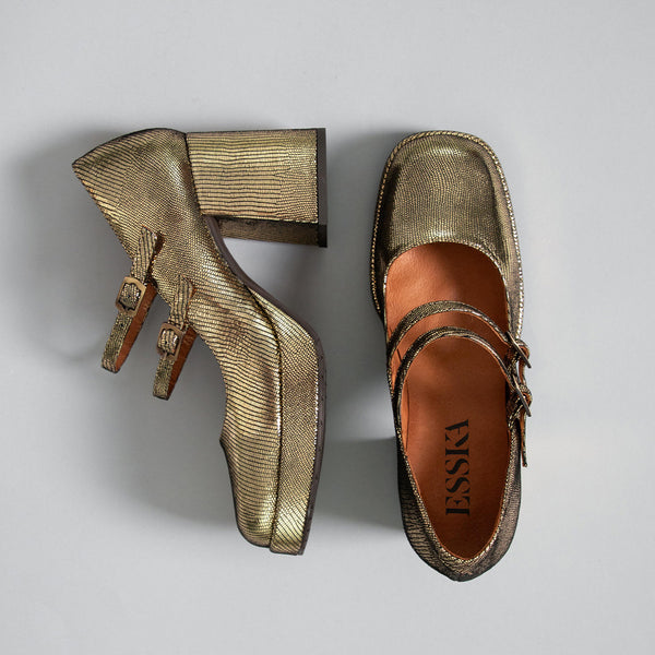 Esska Sienna Onyx Mid Heel Shoe