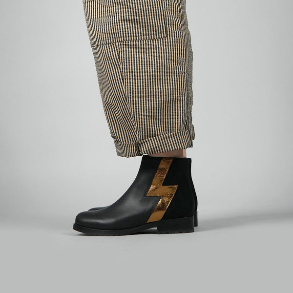 Esska Tatiana Black Flat Ankle Boots